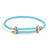 Blue Sky Glow Adjustable Gold Rope Unisex Bracelet For Sale - Image 8 of 8