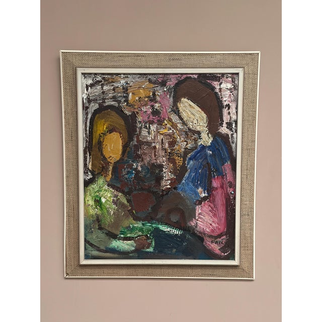 Gösta Falck, Girls in Interior, 1960s, Oil on Canvas, Framed For Sale - Image 14 of 18