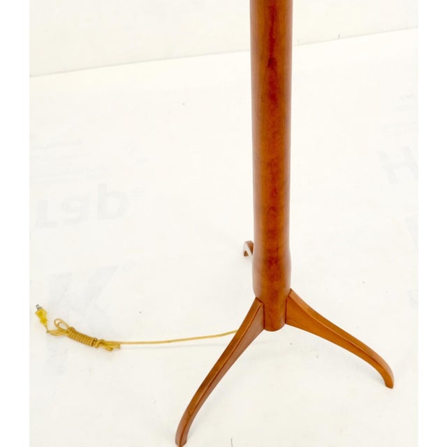 Shaker Turned Solid Cherry Floor Lamp For Sale - Image 10 of 12