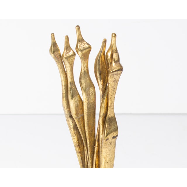 Aharon Bezalel Cast Brass Figurative Sculpture by Aharon Bezalel For Sale - Image 4 of 8