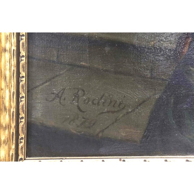 19th Century Antique Grand Tour, After Schussele of King Solomon and the Iron Worker, Framed Oil Painting For Sale - Image 5 of 7