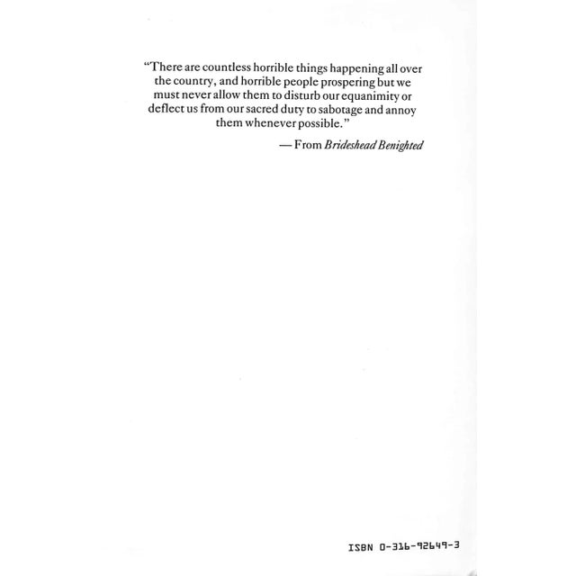 WAUGH, Auberon [221] pp. Little, Brown and Company 1986 First American Edition 9 1/2" x 6 5/8" Jacket design by Patricia...