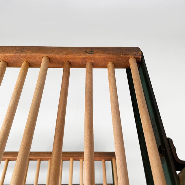 Industrial Italian Cart in Wood and Green Metal, 1920s For Sale - Image 10 of 18