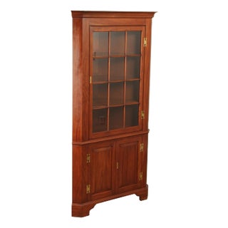 Henkel Harris Cherry Corner Cabinet For Sale