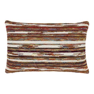 Scalamandre 22" x 14" Horizons Lumbar Pillow in Mulberry For Sale