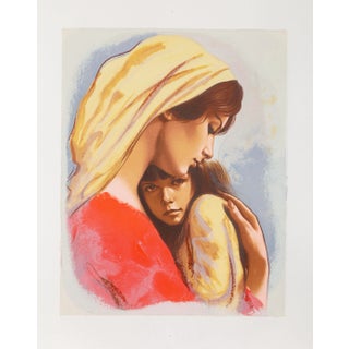 Mother and Child A, Sandu Liberman Lithograph, Unsigned For Sale