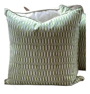 Thibaut Custom Pillow Cover in "Solis" From the Tropics Collection in Emerald Green