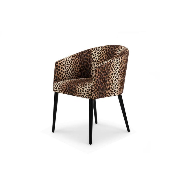 Not Yet Made - Made To Order Utopía Dining Chair in Leopard Furry Velvet from Moanne For Sale - Image 5 of 5