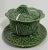 1970s 1970s Vintage Majolica Cabbage Lidded Soup Tureen With Under Plate For Sale - Image 5 of 11