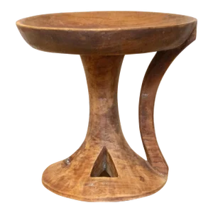 Vintage Tribal Carved Naga Stool