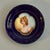 Antique Vienna Style Cobalt Blue Porcelain Cabinet Portrait Plate Hand Painted For Sale - Image 4 of 13