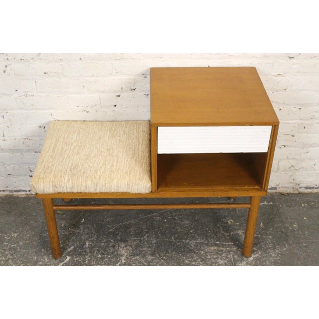 Mid-Century Modern Mid-Century Telephone Bench Designed Attributed to Raymond Lowey for Mengel Furniture Co. For Sale - Image 3 of 14