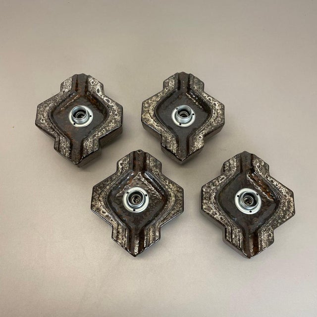 Article: Wall light sconce set of four Producer: Pan Ceramic, Germany. Origin: Germany. Age: 1970s. : Original 1970s...