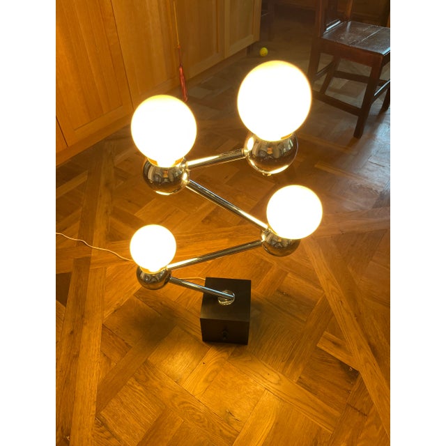 Silver 1970s Modern Four Light Table Lamp For Sale - Image 8 of 9