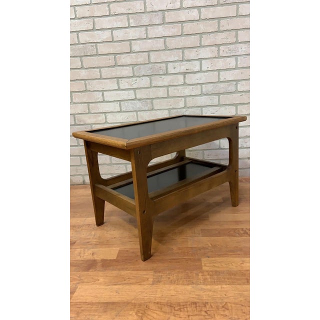 Mid-Century Modern Vintage Mid Century Danish Two Tier End/Side/Serving Table For Sale - Image 3 of 9