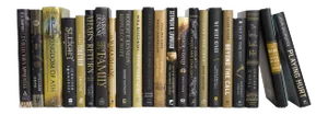 Decorative Books - Gilded Onyx Dust Jacket Books - Black Books By The Foot