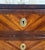 19th C French Louis XV Inlaid & Bronze Mounted Sienna Marble Top Commode Chest For Sale - Image 13 of 16