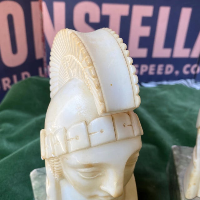 1970s 1970s Marble Roman Soldier Bookends - a Pair For Sale - Image 5 of 9