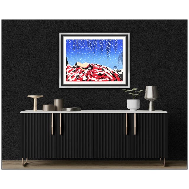 Message us to inquire about custom framing options! (Included for free with every purchase) The artwork here, "Sleeping...