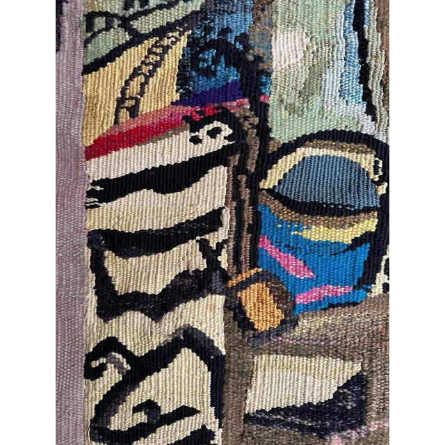 1960s Mid-Century French Aubusson Tapestry by Chantal Aynes, 1960s For Sale - Image 5 of 18