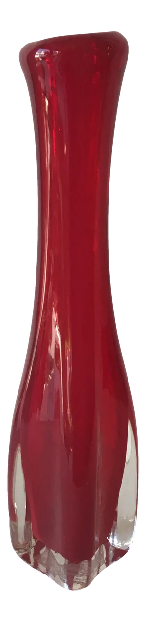 Geoffrey Baxter Ruby Red Glass Beak Vase for Whitefriars England