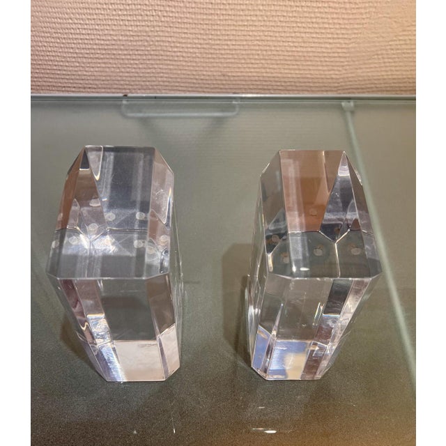 1970s Ritts Bookends in Acrylic Glass Astrolite, 1970s, Set of 2 For Sale - Image 5 of 6