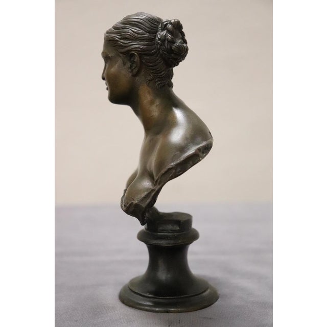 Bronze Bust of a Young Woman, Early 20th Century For Sale - Image 4 of 13