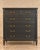 Wood Vintage “By Drexel” Solid Wood Highboy Dresser | Charcoal Blue & Gold For Sale - Image 7 of 8