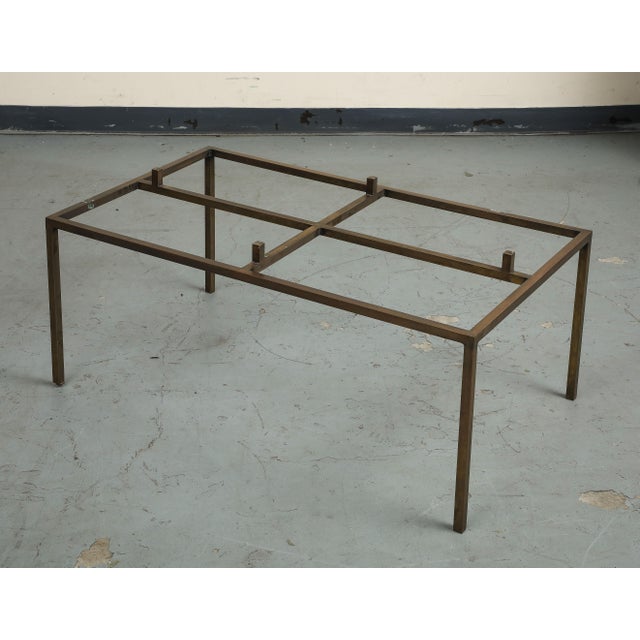 Late 20th Century Modernist Brass Coffee Table With Travertine Top For Sale - Image 15 of 18