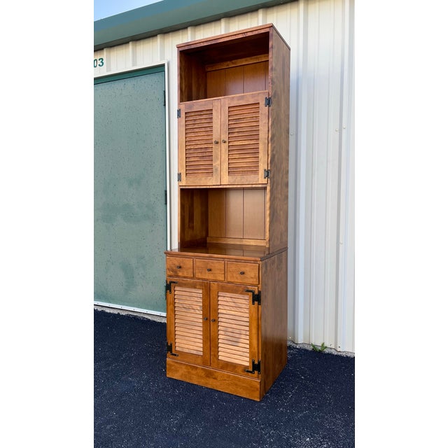 1980s Ethan Allen Maple and Birch Cabinet For Sale - Image 11 of 12