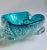 Turquoise Italian Mid Century Seguso Murano Attributed Turquoise & Silver Averturine Dish For Sale - Image 8 of 17