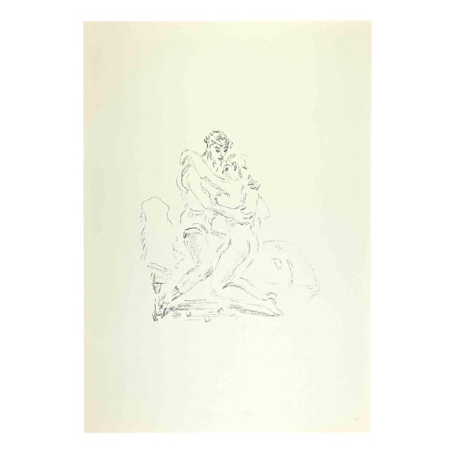 Filippo De Pisis, Lovers, 1968, Lithograph For Sale