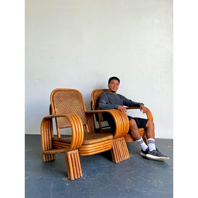 Vintage Bent Rattan Lounge Chairs - A Pair For Sale - Image 11 of 18