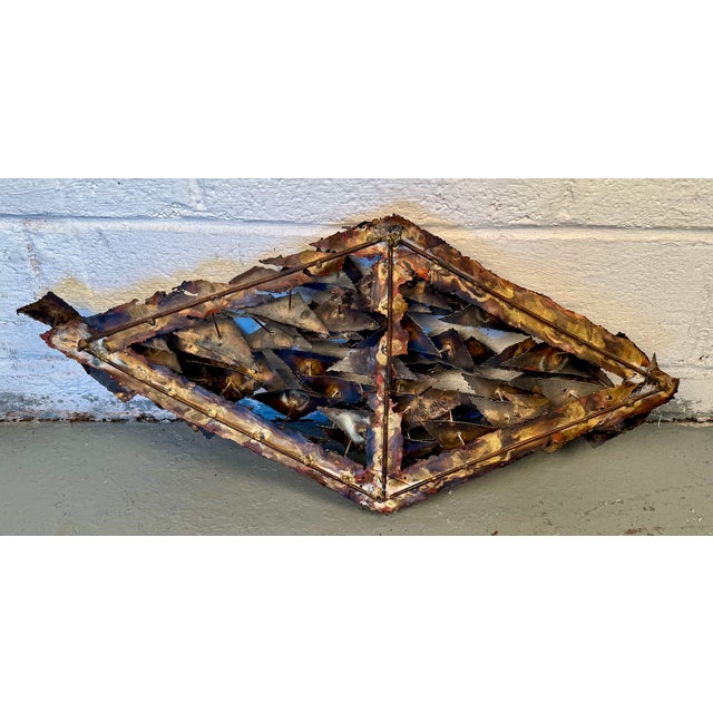 Mid-Century Abstract Metal Wall Art For Sale - Image 4 of 5