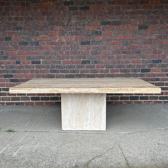 Travertine Marble Dining Table Mid Century Modern Chairish