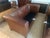VIntage Pair of Ralph Lauren Home Brompton Leather Sofas-Cognac Leather, Nailhead Trim & Custom Upholstery For Sale - Image 10 of 17