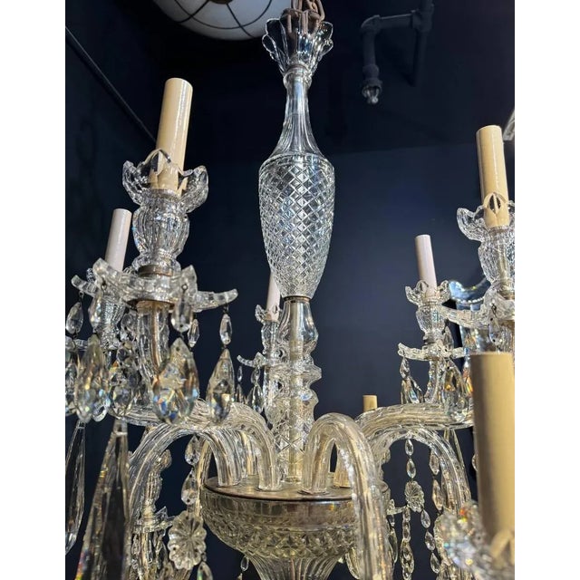 French 1900’s Crystal Chandelier With 10 Lights For Sale - Image 3 of 9