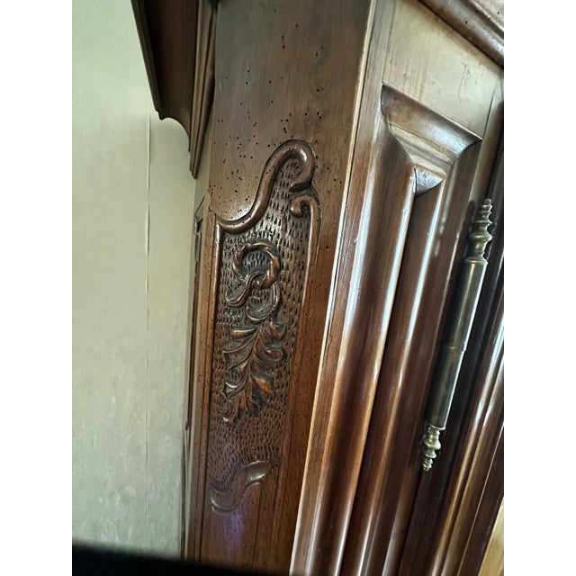 Large Alsatian Louis XV Style Wardrobe in Walnut, 18th Century For Sale - Image 17 of 18