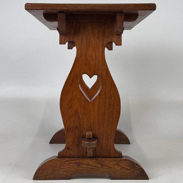 Brown Antique Early 20th Century English Arts & Crafts Golden Oak Coffee Table For Sale - Image 8 of 11