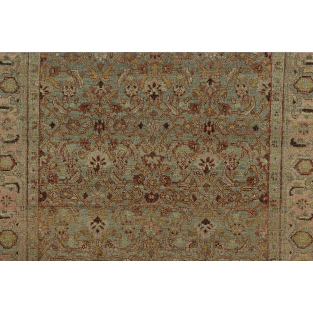 Traditional Antique Distressed Bidjar Runner With Floral Geometric Pattern - Rug & Kilim For Sale - Image 3 of 7