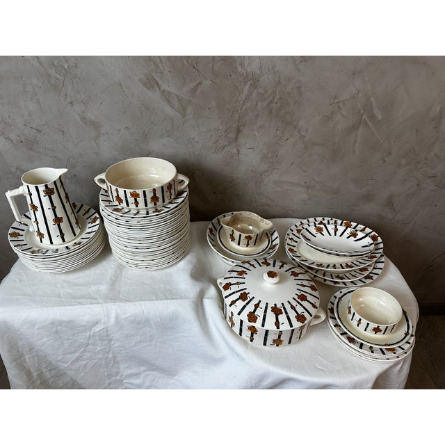 Vintage Art Deco Dinner Service, 1930, Set of 59 For Sale - Image 9 of 15