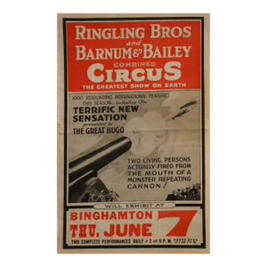 1931 American Circus Advertisement, Ringling Bros, Barnum Bailey Circus Courriers - The Great Hugo
