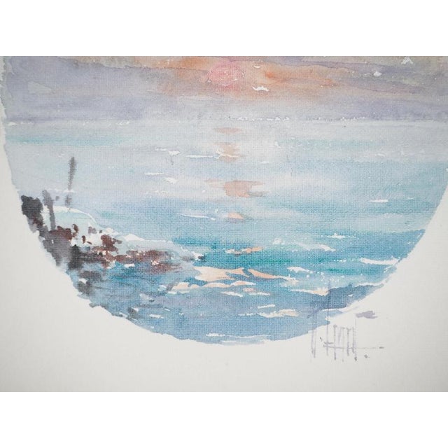 René Leverd, Snow-covered branches, Watercolor For Sale - Image 8 of 9