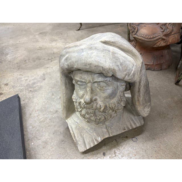 Gothic 19th Century Italian Plaster Bust For Sale - Image 3 of 10