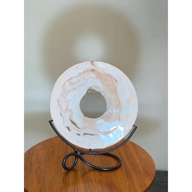 Sculpture with Wrought Iron Filiform Base from La Murrina For Sale - Image 6 of 16