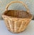 Vintage 1900s Natural Light Rattan Wicker Woven Oval Shaped Basket With Handle For Sale In Orlando - Image 6 of 10