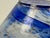 Large Vintage Conical Blue Glass Centerpiece Bowl, 1980s For Sale - Image 12 of 15