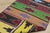 1970s Southwestern Geometric Natural Rainbow Colorful Striped Kilim Rug For Sale - Image 9 of 13