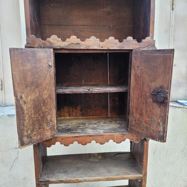 19th Century 19th Century Folk Art Larch and Chestnut Shepherds Cupboard For Sale - Image 5 of 18