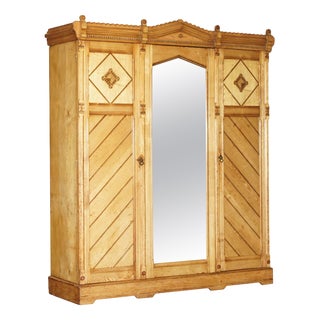 Victorian Aesthetic Movement Ash Wardrobe For Sale